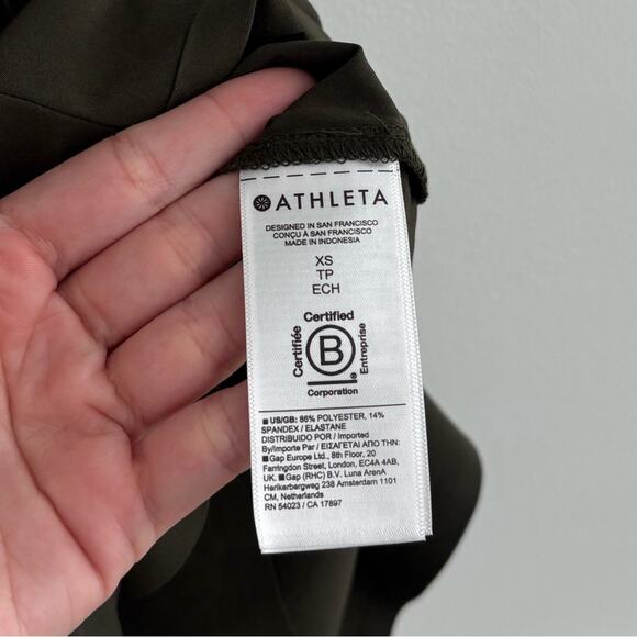 Athleta Avenue Olive Green Athletic Romper - Picture 7 of 8